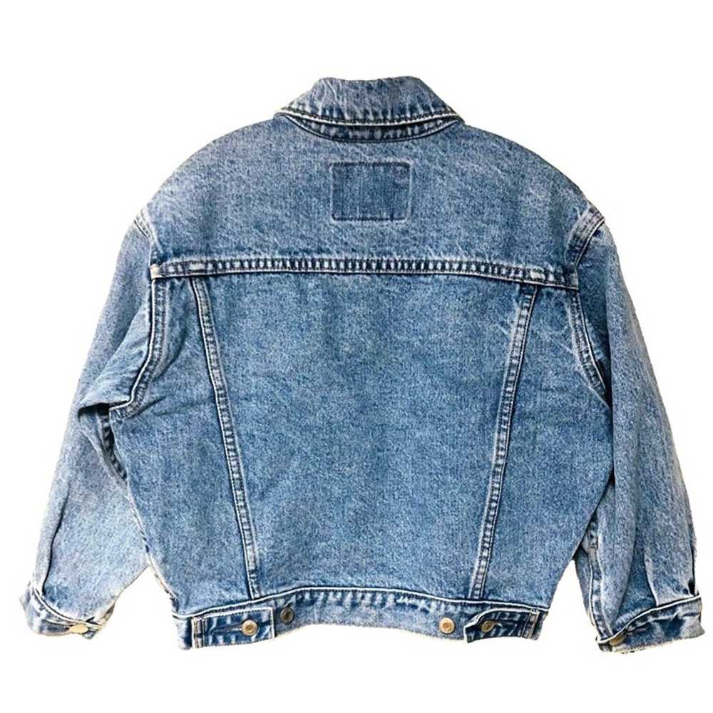 VTG Gap Cropped Denim Trucker Jean Jacket Women's… - image 3