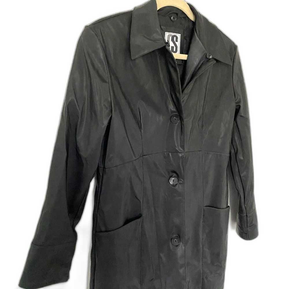 CS Signature Vintage Women Long Black Jacket Sz S - image 3