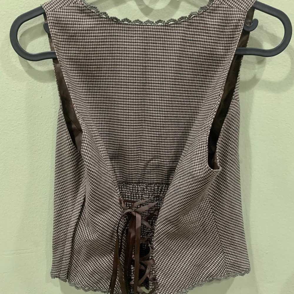 renaissance style lace up bodice corset vest - image 3