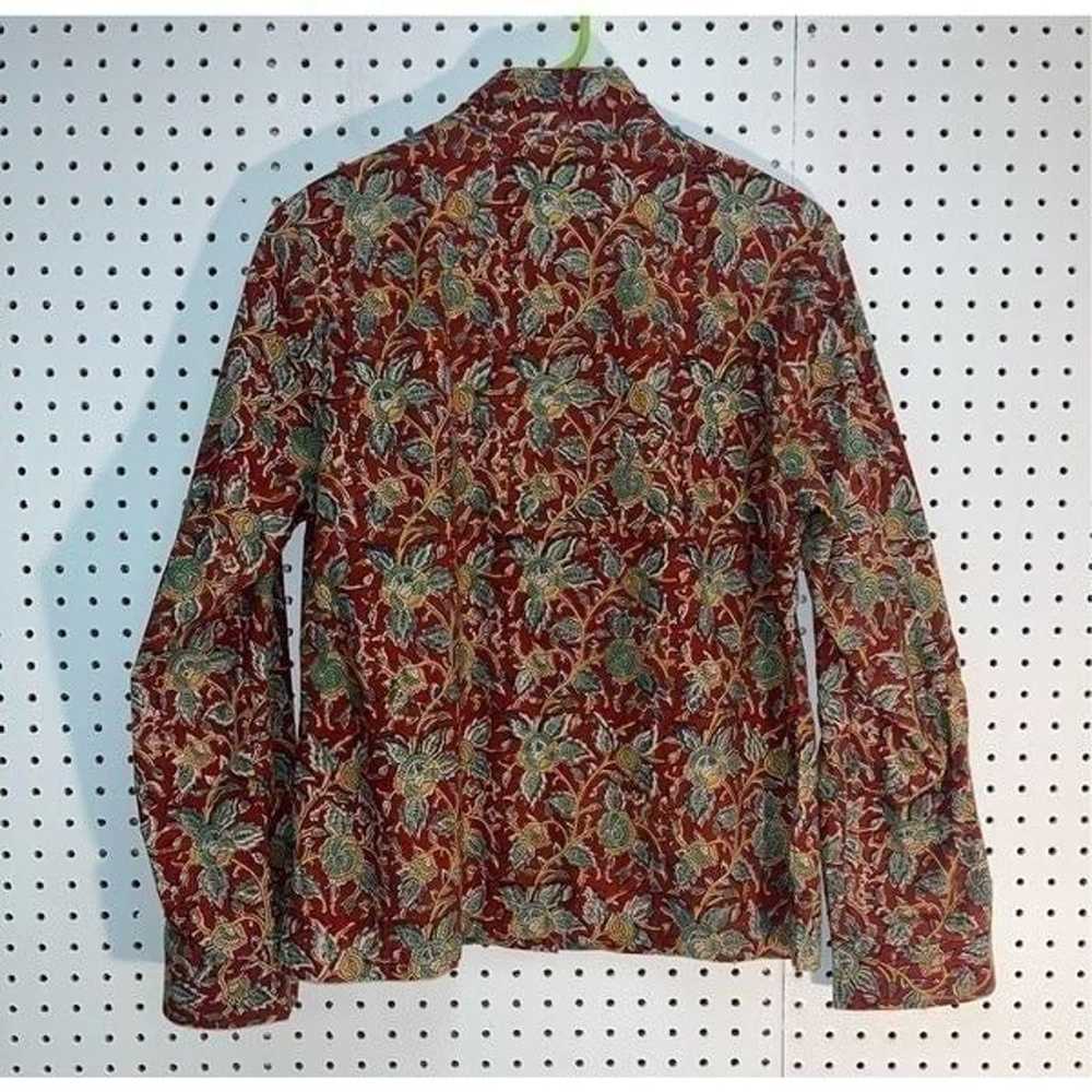 Orvis vintage floral print button down mid-weight… - image 2