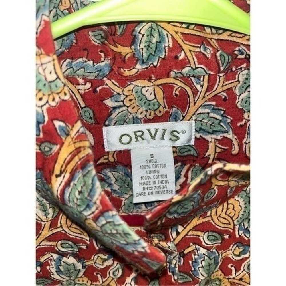 Orvis vintage floral print button down mid-weight… - image 6