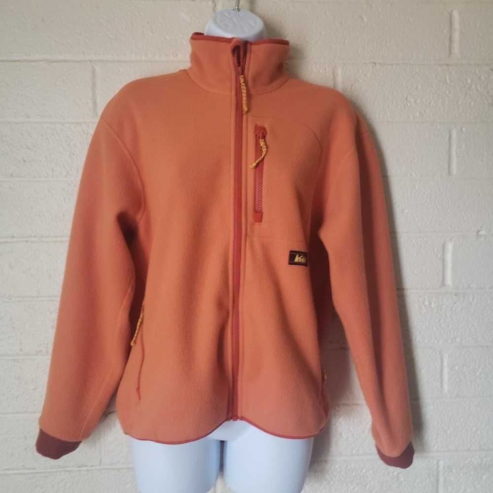 REI Orange Soft Fleece Jacket - image 2