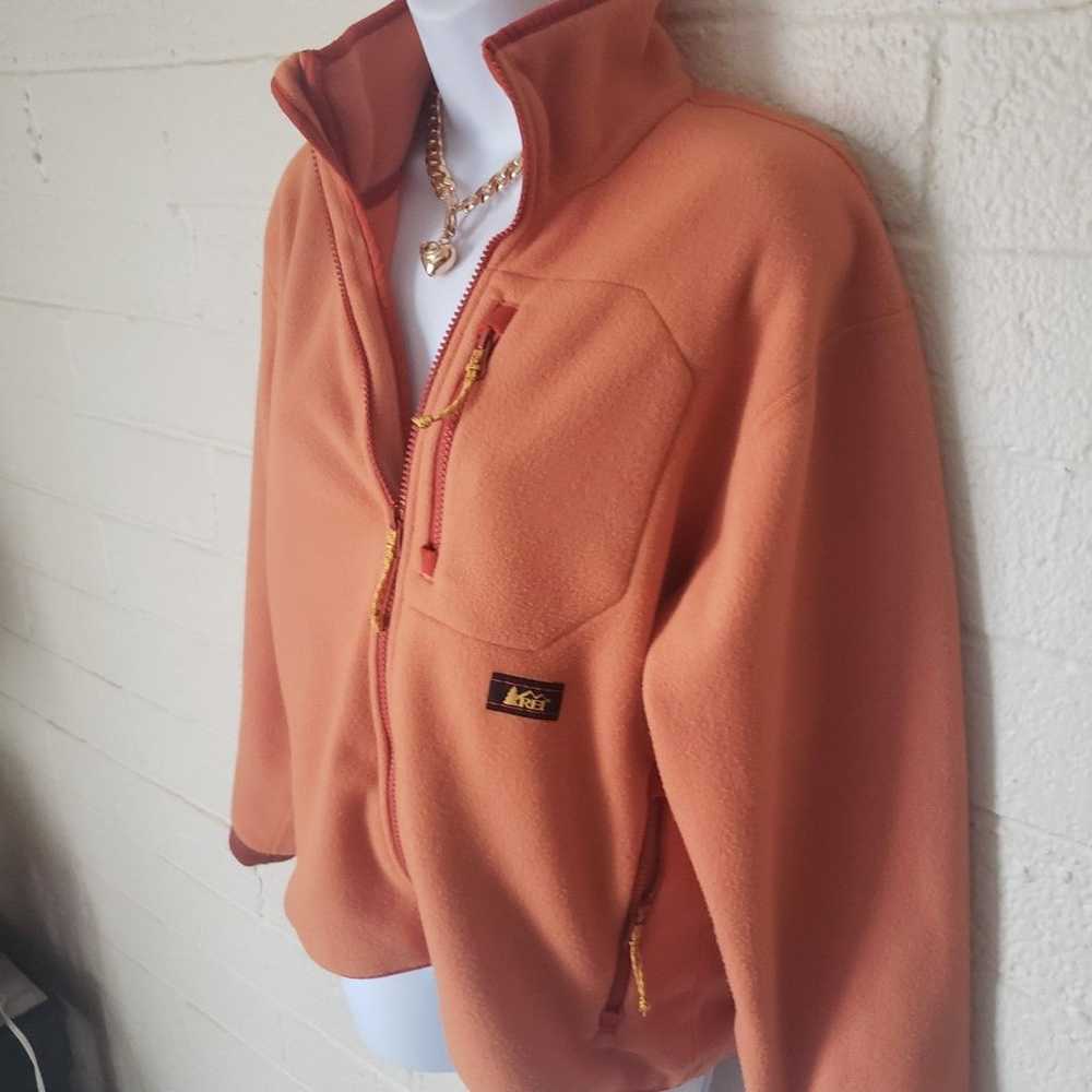 REI Orange Soft Fleece Jacket - image 4