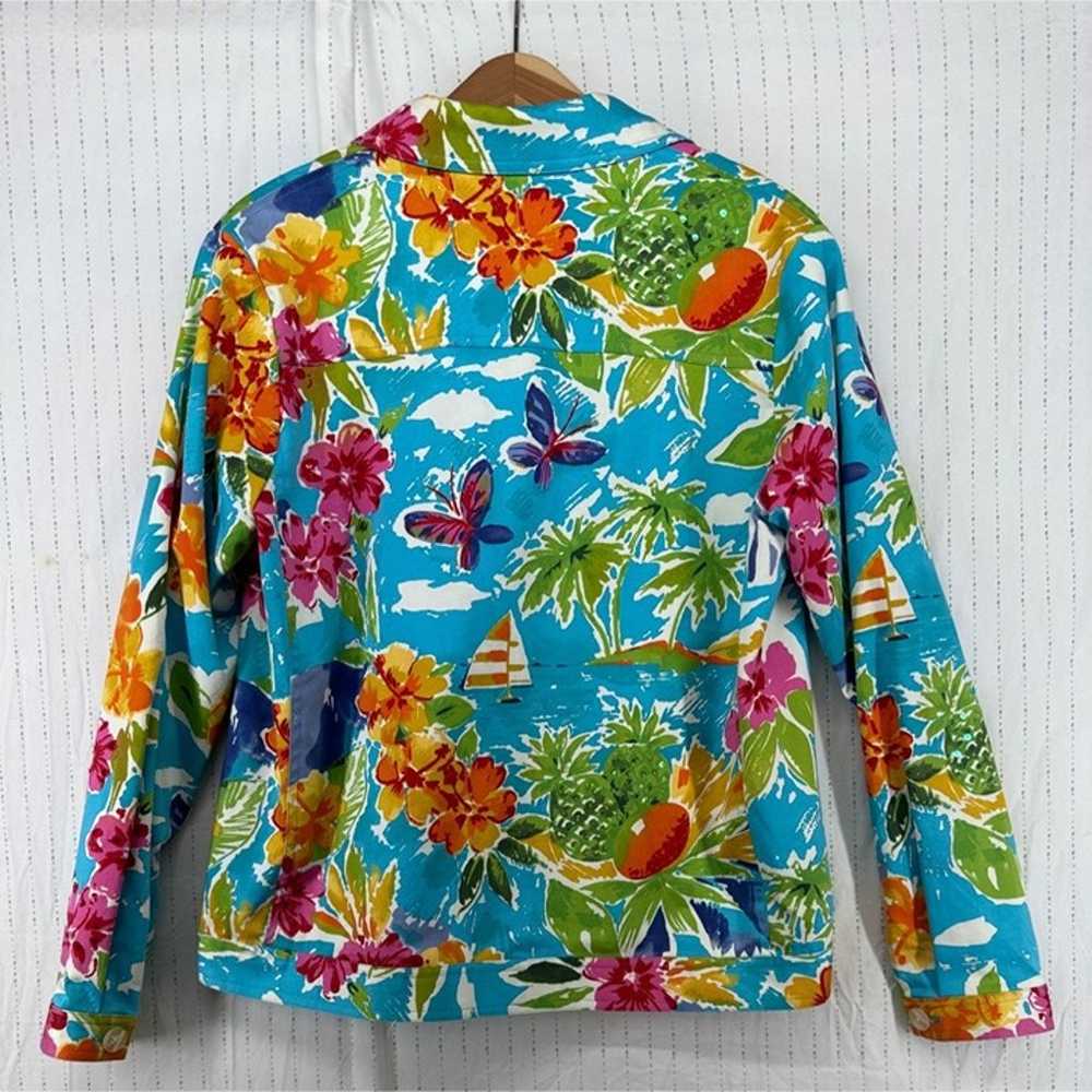 Laura Ashley Womens Blazer Vintage Tropical Color… - image 6