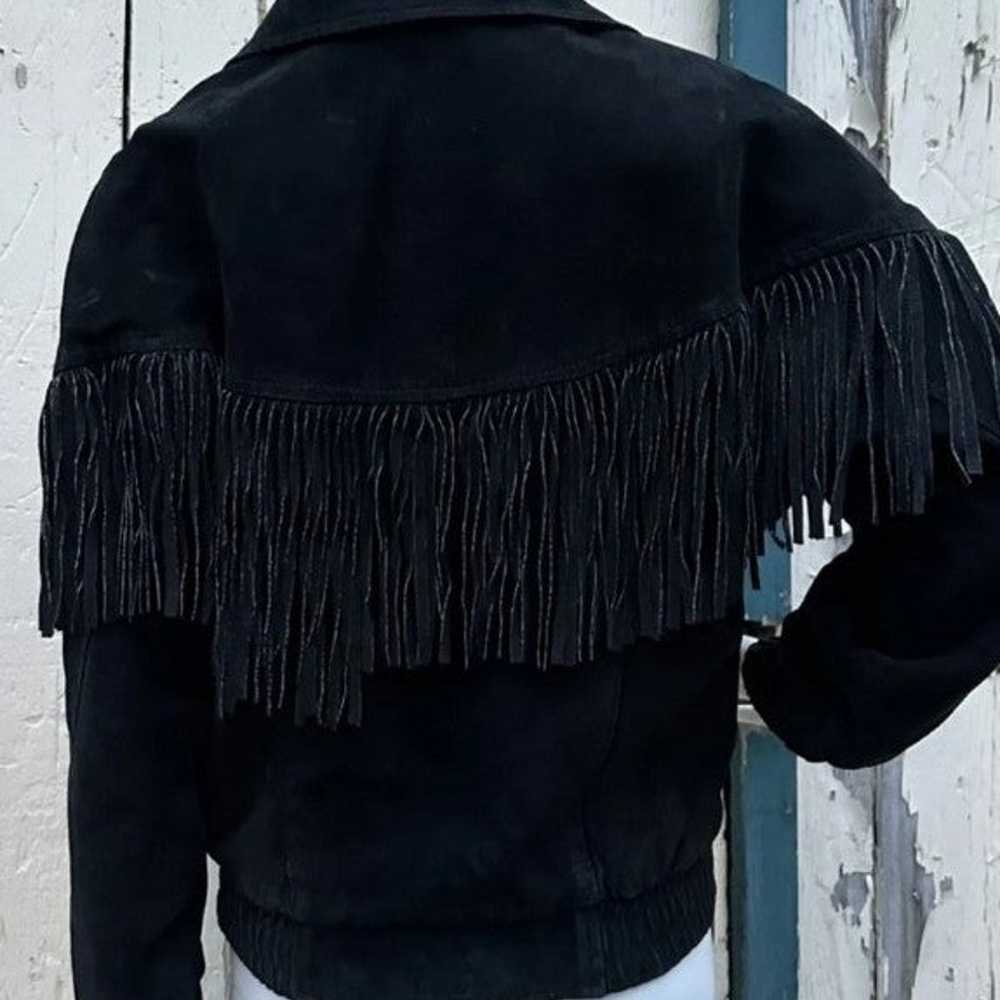 KC Collection Vintage Black Suede Leather Western… - image 3