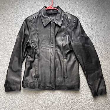 Oakwood Classic Leather Jacket Womens Small Black… - image 1