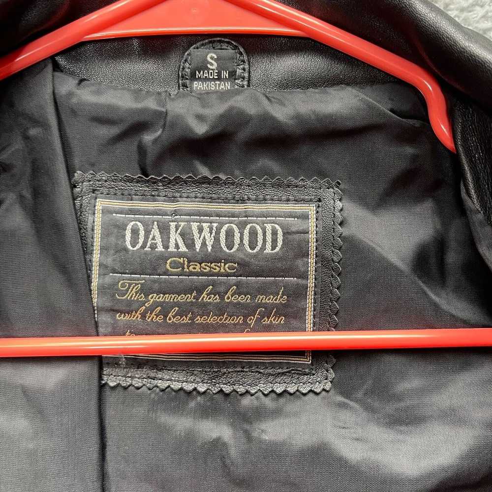 Oakwood Classic Leather Jacket Womens Small Black… - image 5