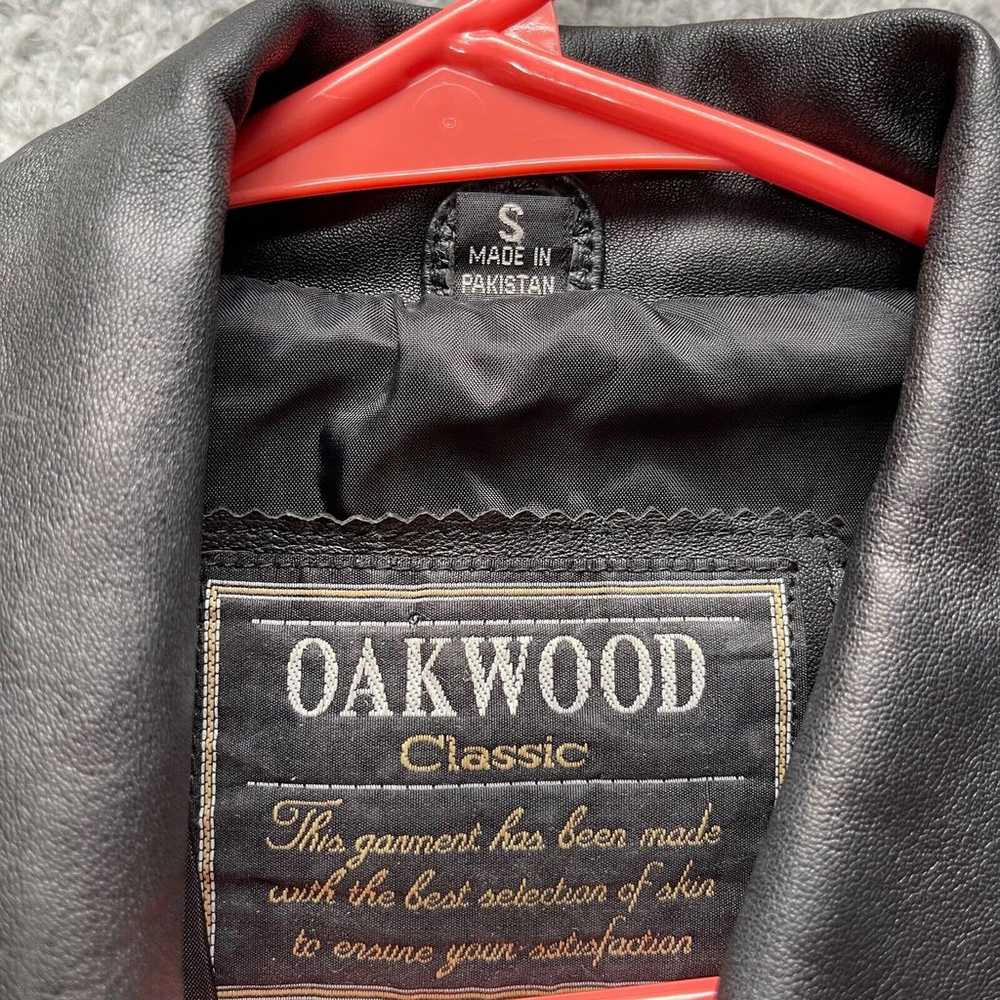 Oakwood Classic Leather Jacket Womens Small Black… - image 7