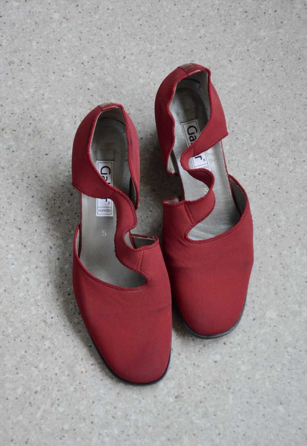 Vintage GABOR Burgundy Red Shoes - image 3