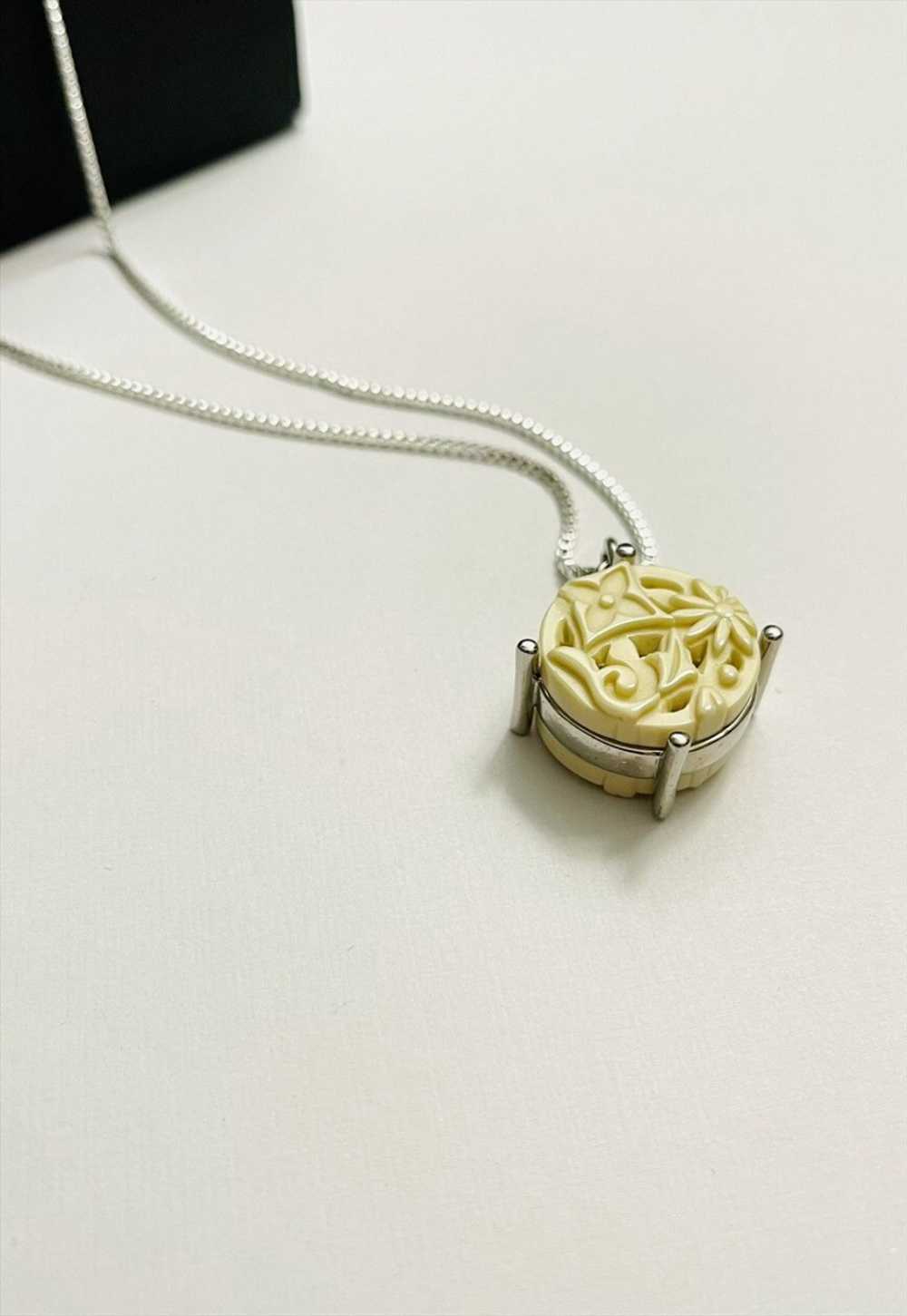 Louis Vuitton Resin Carve Charm Pendant on Chain/… - image 3