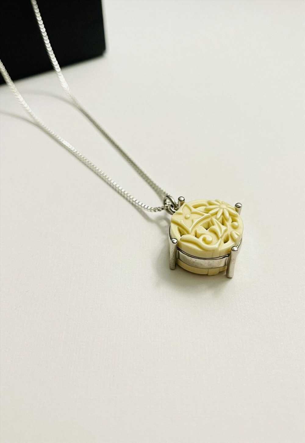 Louis Vuitton Resin Carve Charm Pendant on Chain/… - image 4