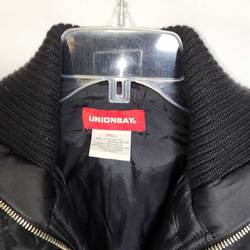 Vintage Unionbay Black Bomber Jacket Coat Size S - image 3