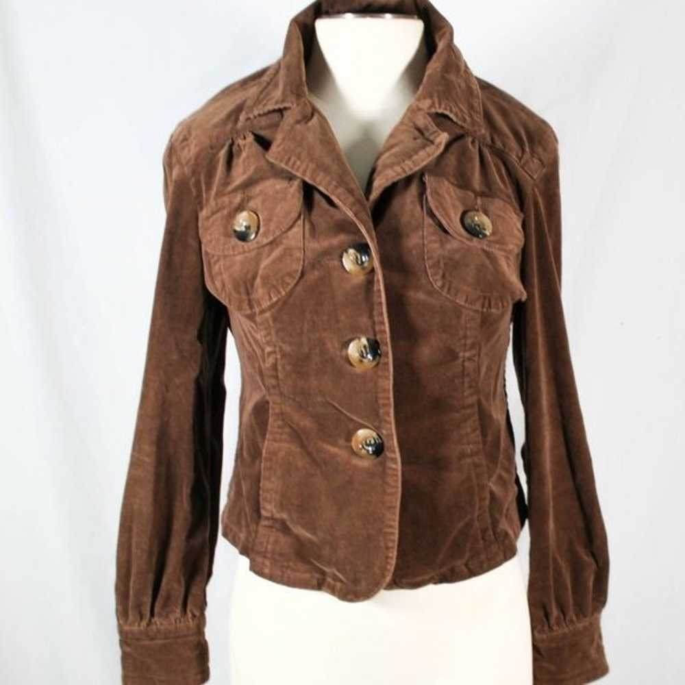 Vintage 1990s Brown Corduroy Jacket with Large To… - image 3