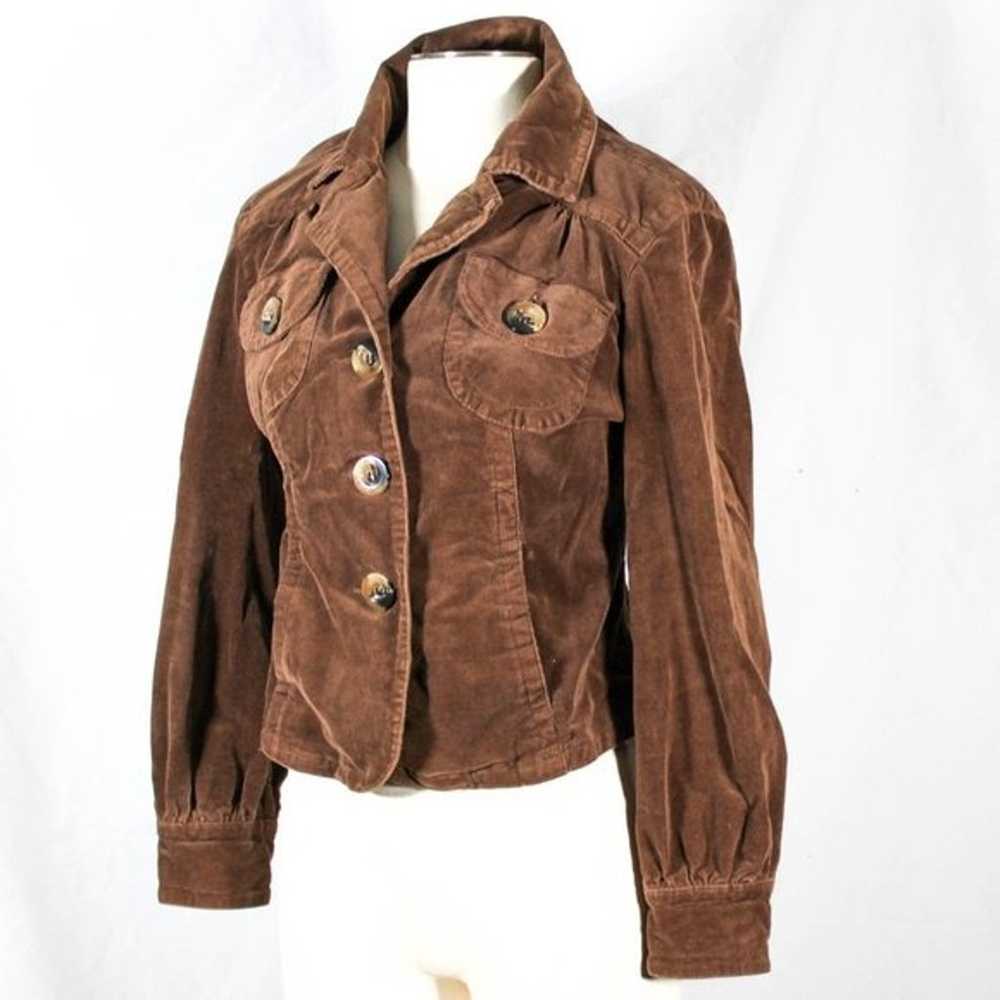 Vintage 1990s Brown Corduroy Jacket with Large To… - image 4