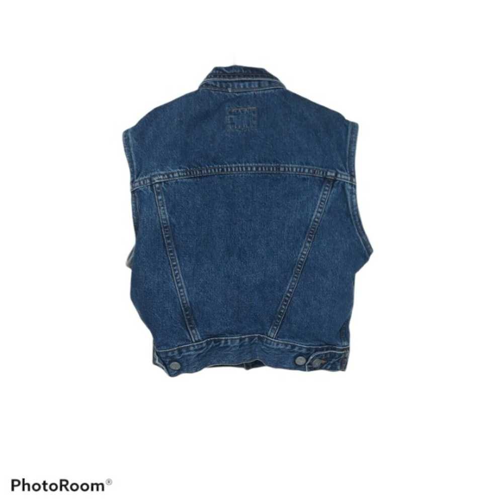 Vtg Calvin Klein Denim Trucker Vest - image 2