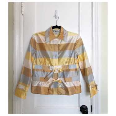 Vintage Carlisle Yellow Plaid Silk Jacket