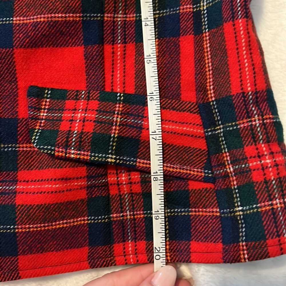 Vintage Pendleton Lined Plaid Wool Vest Sz. 14 - image 10