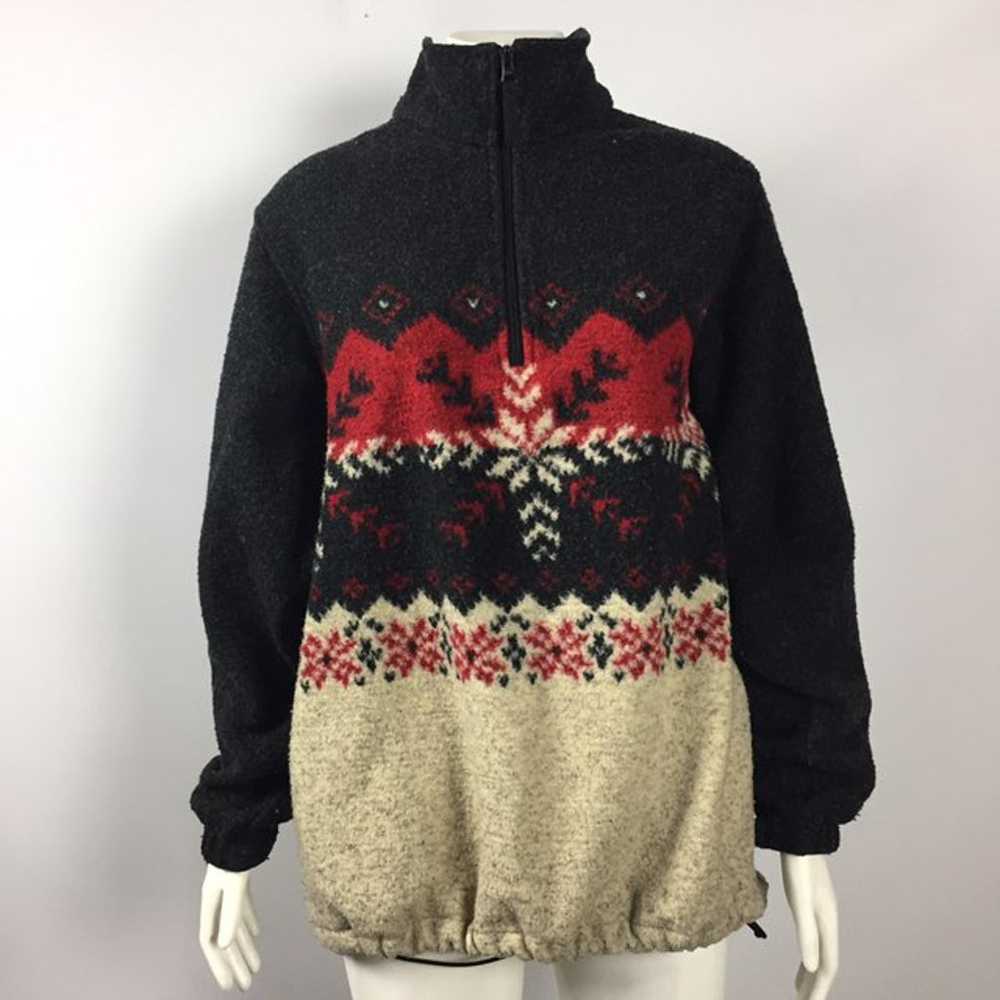 VINTAGE Fleece 1/4 Zip Small - image 1