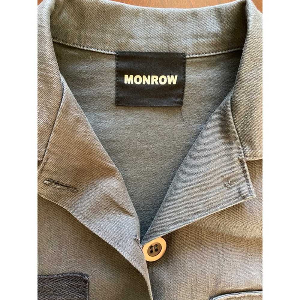 Monrow Charcoal Gray Military Style Shirt Jacket … - image 6