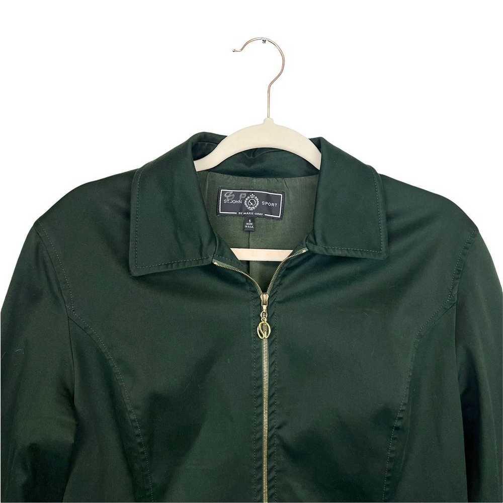 Vintage St. John Sport Dark Green Jacket Zip Up - image 2