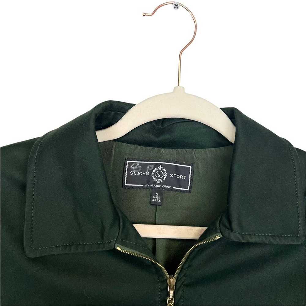 Vintage St. John Sport Dark Green Jacket Zip Up - image 3