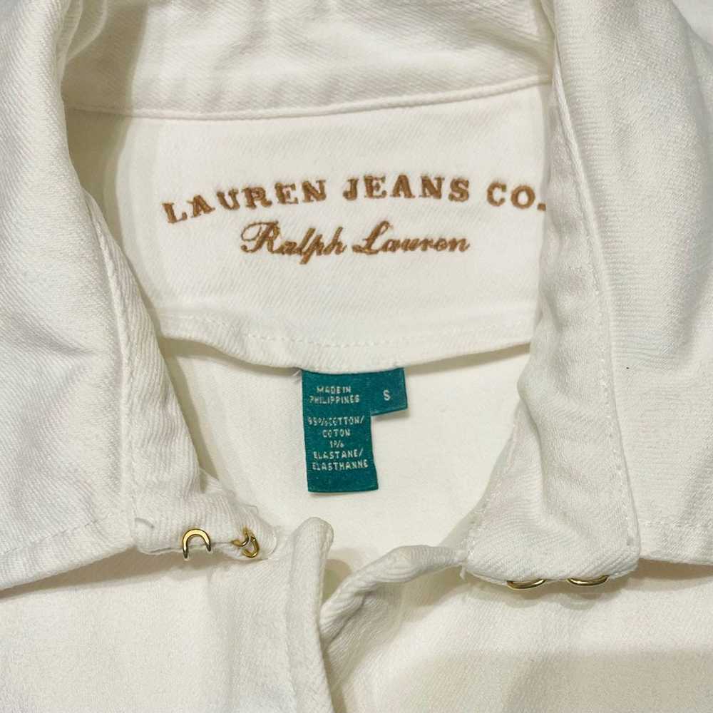 Vintage 90’s Ralph Lauren White Jean Jacket - image 5