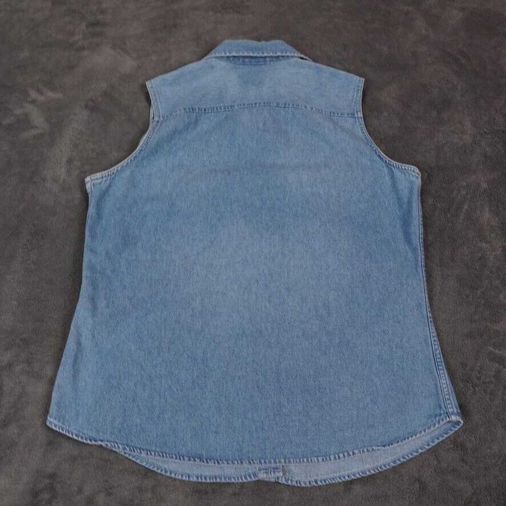 Vintage Disney Vest Women's Small Blue Mickey Mou… - image 2