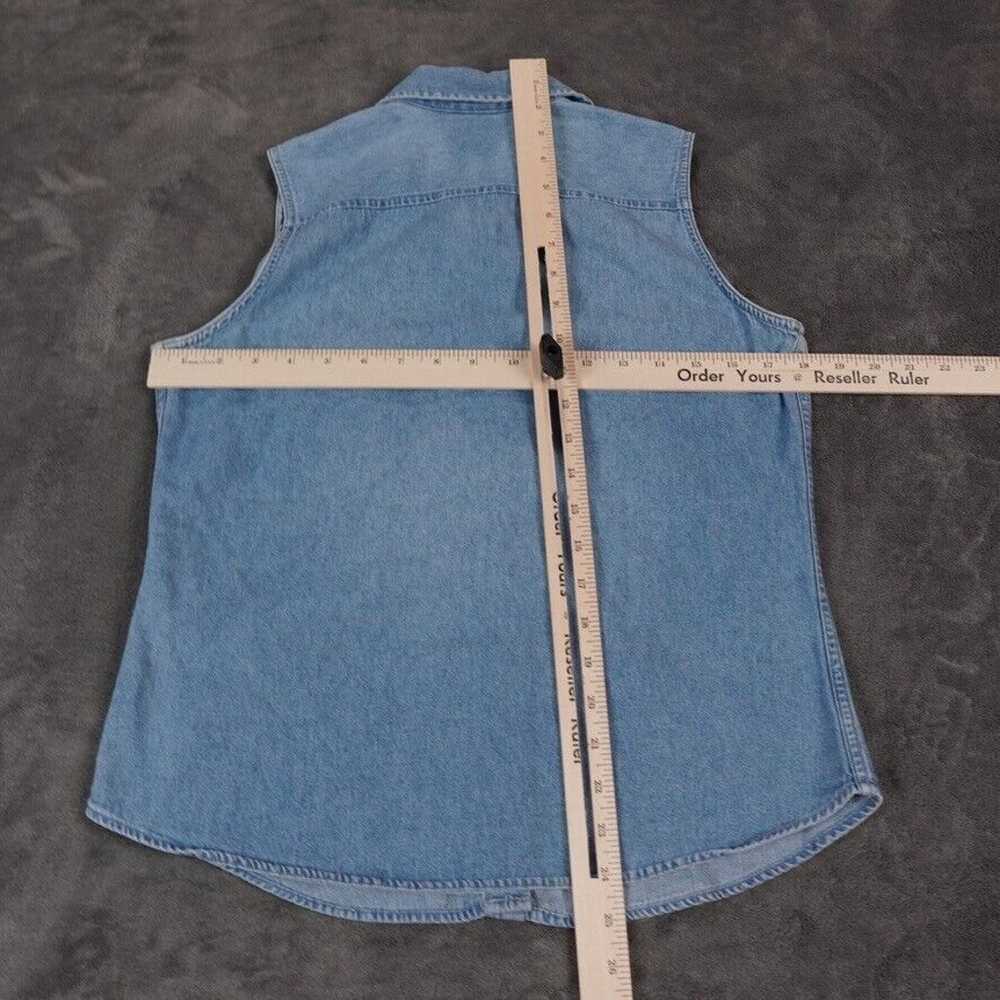 Vintage Disney Vest Women's Small Blue Mickey Mou… - image 4