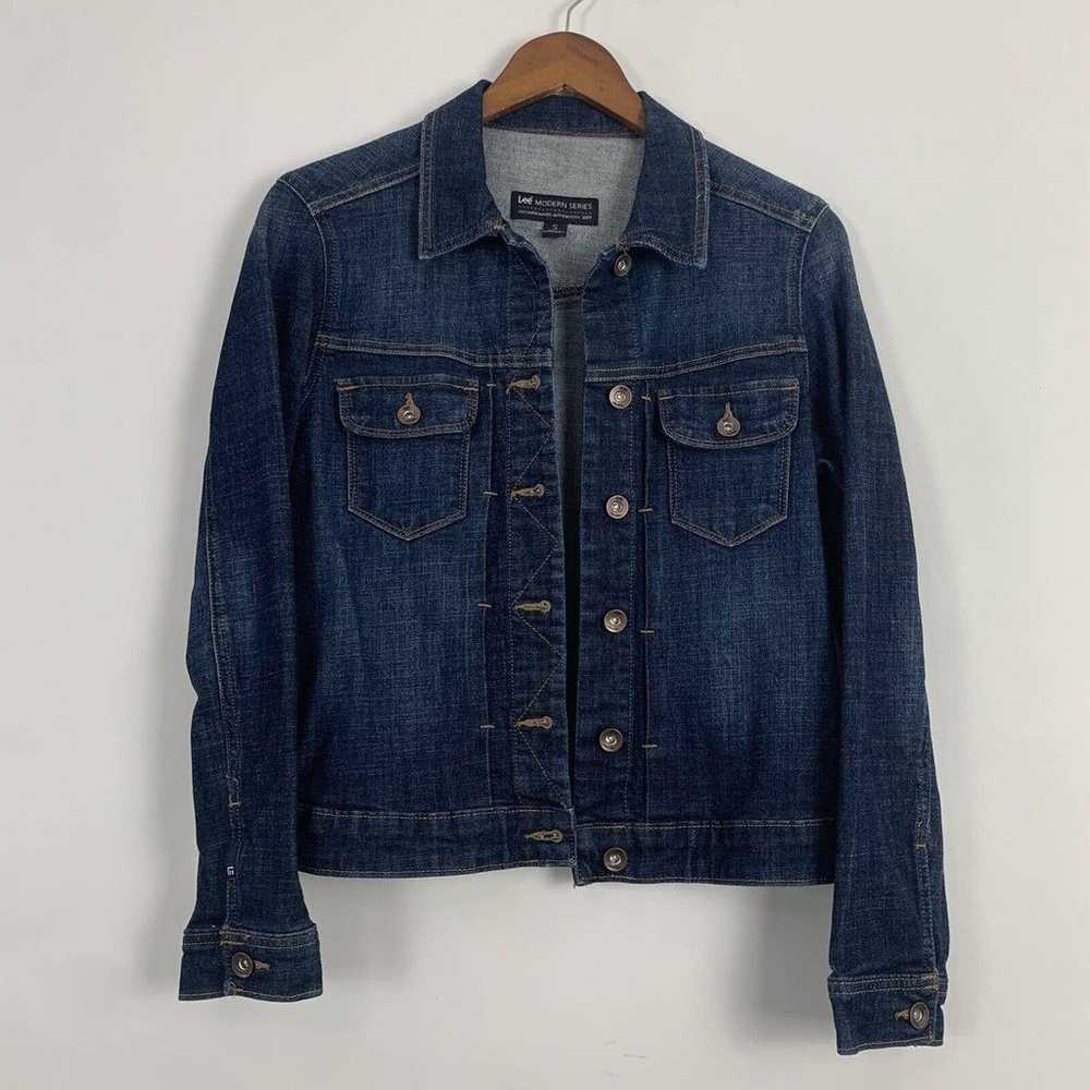 Womens Small Modern Series Denim Trucker Jacket Q… - image 5