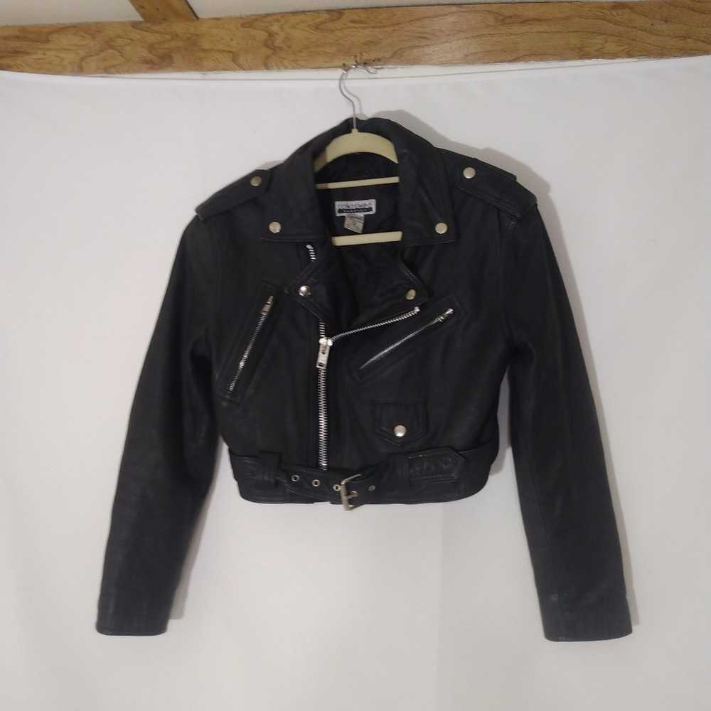 Womens Vintage Contempo Casuals Black Leather Bel… - image 1