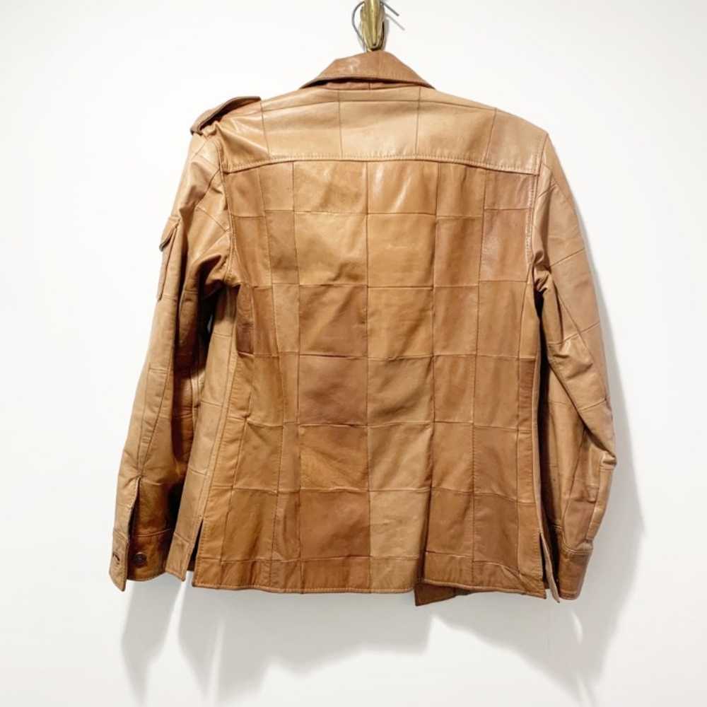 Rare Y2K Levi’s Dry Goods Patchwork Leather Jacke… - image 2