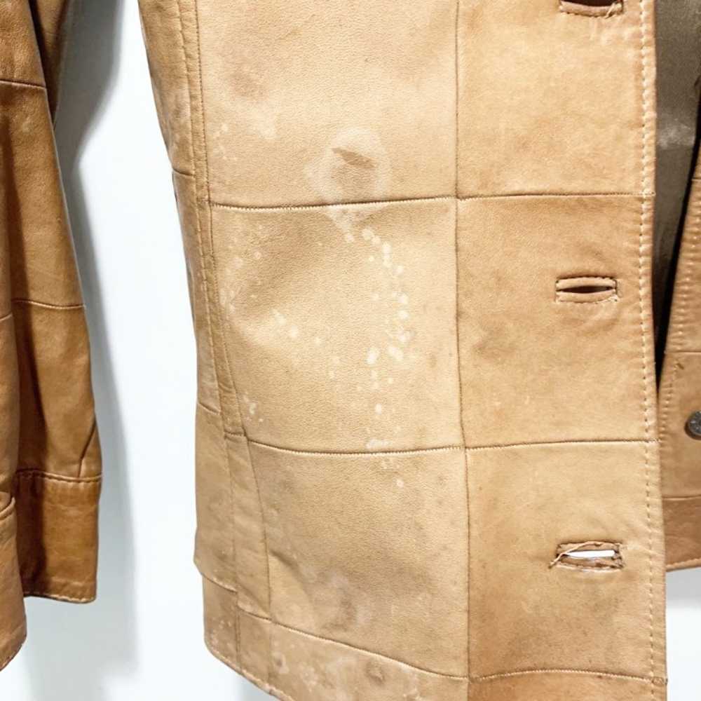 Rare Y2K Levi’s Dry Goods Patchwork Leather Jacke… - image 3