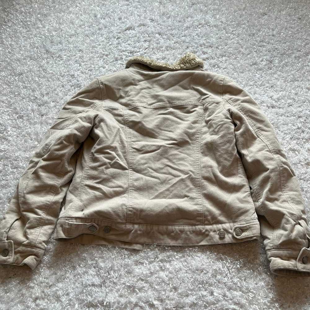 gap tan lined corduroy jacket - image 2