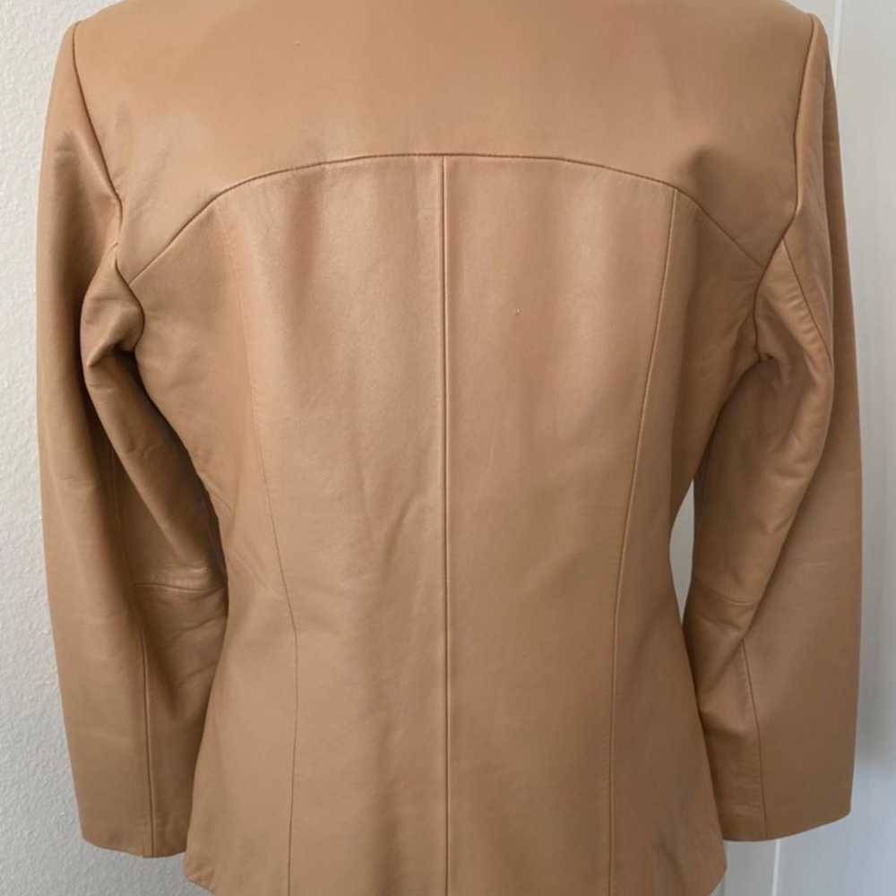 Women's Real Leather Jacket- Vintage, Size Medium… - image 2