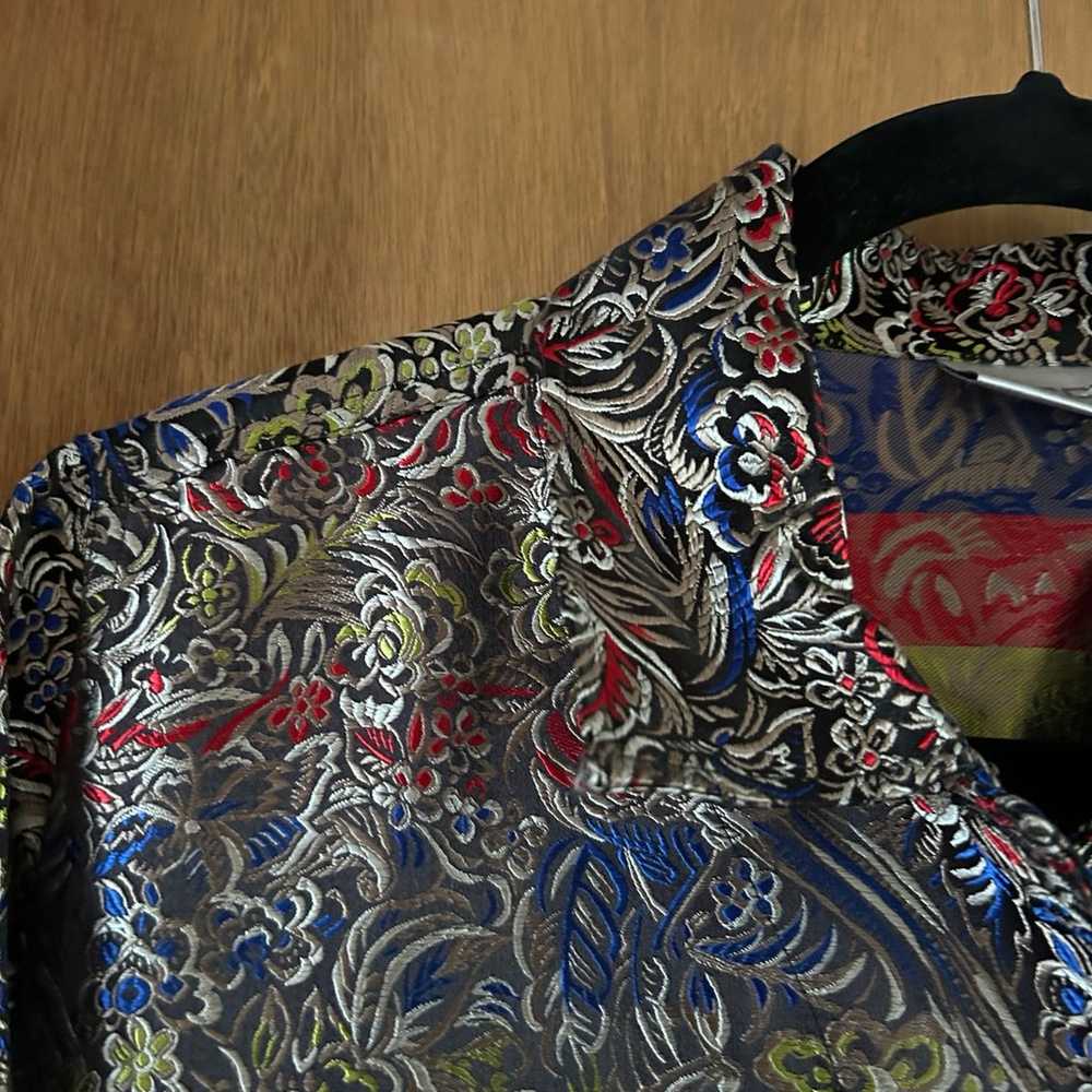 Chicos size 1 medium colorful silk blend jacket - image 4