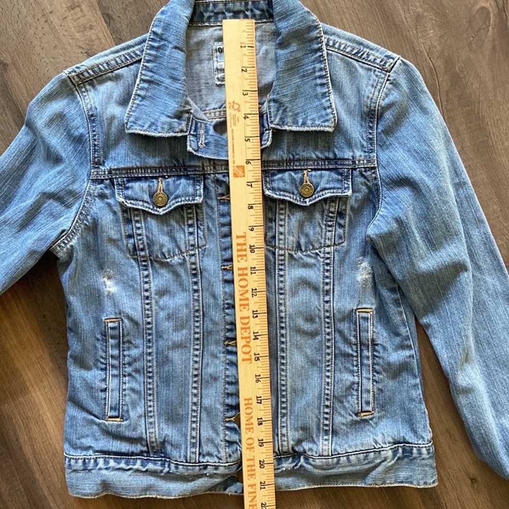 Vintage Old Navy Distressed Denim Jean Jacket Sum… - image 7