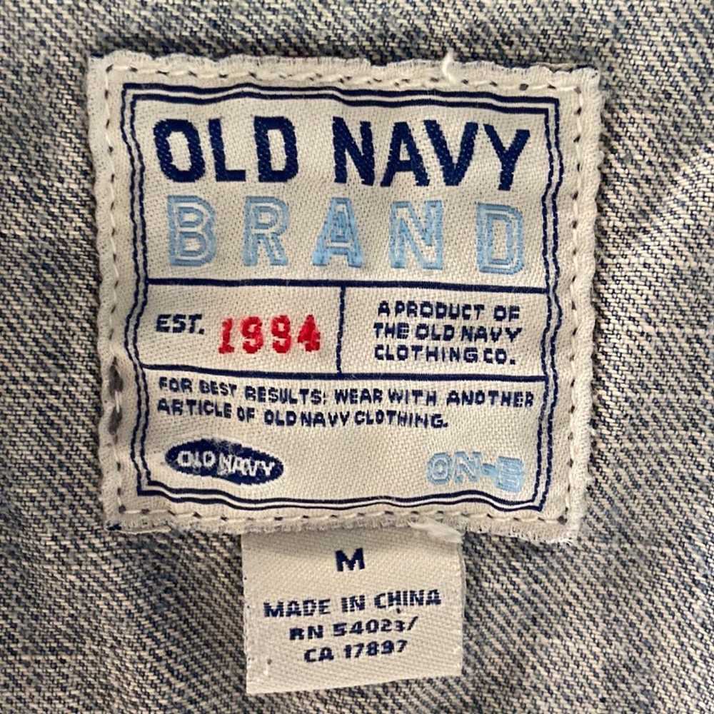 Vintage Old Navy Distressed Denim Jean Jacket Sum… - image 8