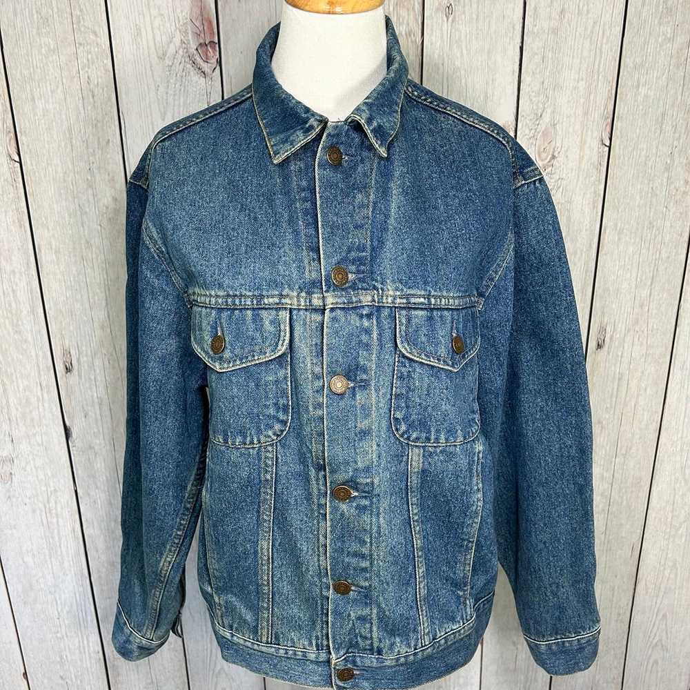 Vintage 1980s GAP Blue Jean Button Down Women’s M… - image 2