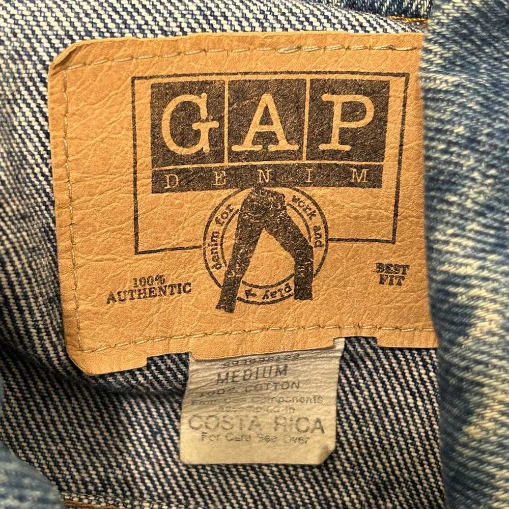 Vintage 1980s GAP Blue Jean Button Down Women’s M… - image 8