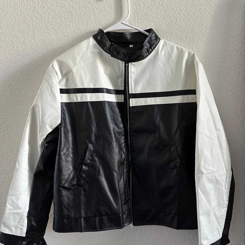 Biker faux leather jacket - image 1