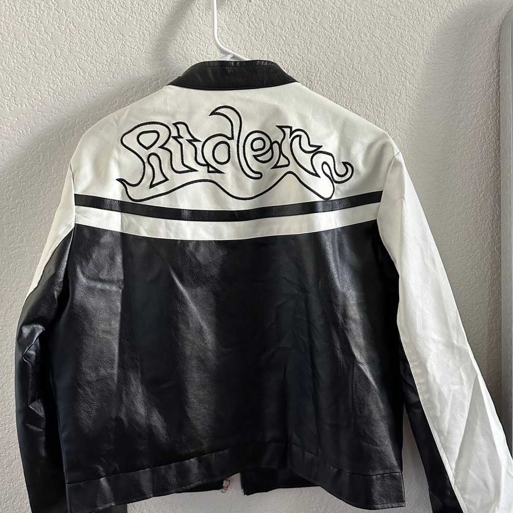 Biker faux leather jacket - image 2