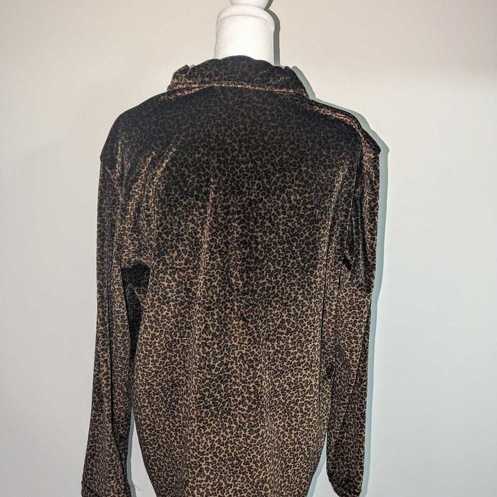 Vintage leopard button up jacket - image 2