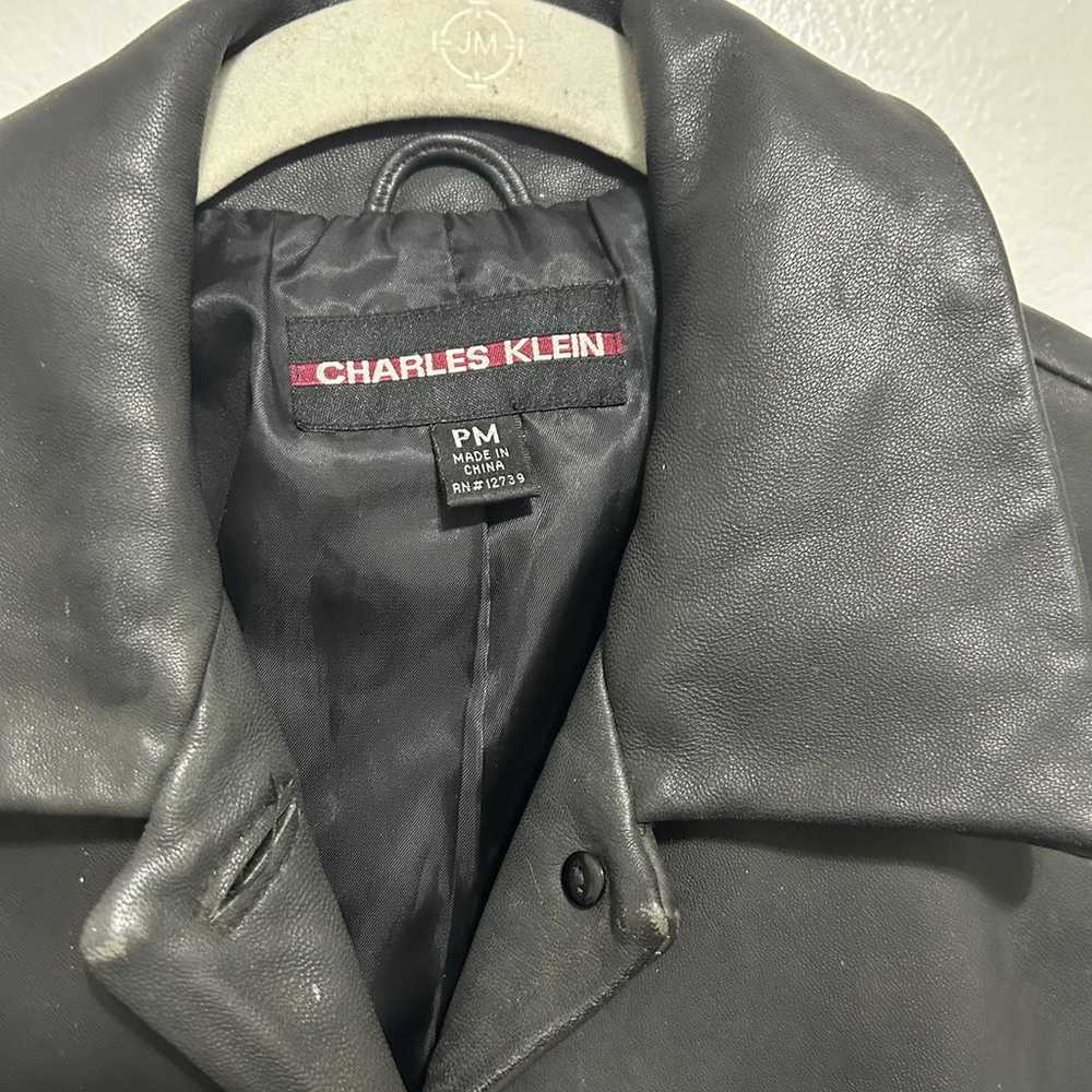 Charles Klein - Leather Jacket - PM - Black - Vin… - image 2