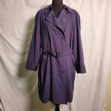 Vintage Liz Claiborne Microfiber Trench Coat M - image 1