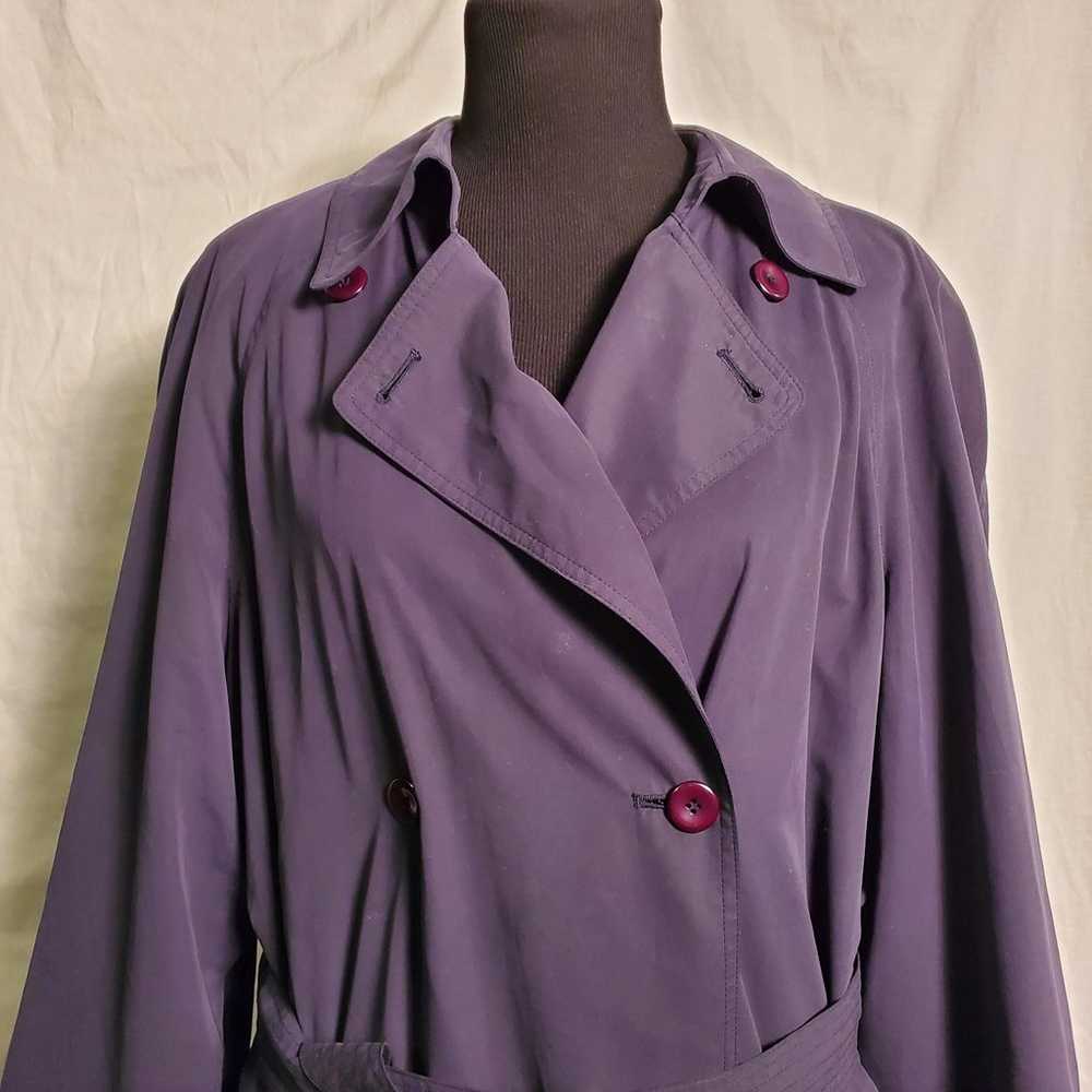 Vintage Liz Claiborne Microfiber Trench Coat M - image 2