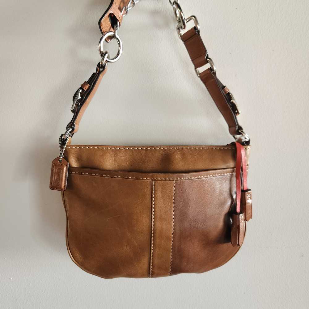 Brown Leather Reworked Coach bag - image 3