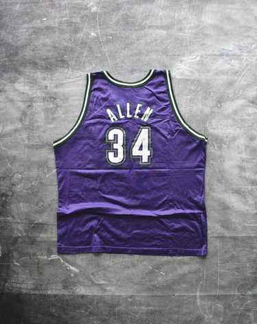 Vintage Champion Ray Allen Jersey selling Milwaukee Bucks NBA Purple Size 48 XL