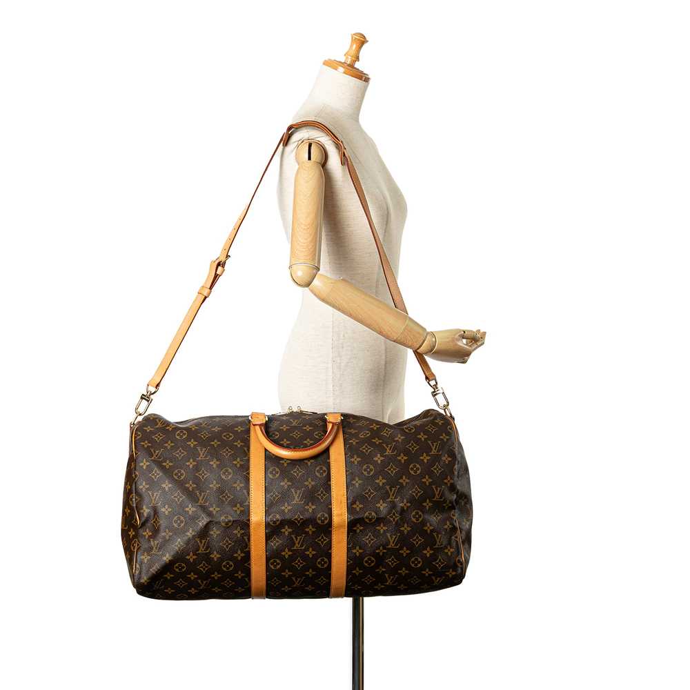 Brown Louis Vuitton Monogram Keepall Bandouliere … - image 12