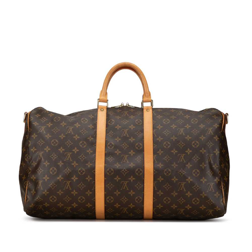 Brown Louis Vuitton Monogram Keepall Bandouliere … - image 3