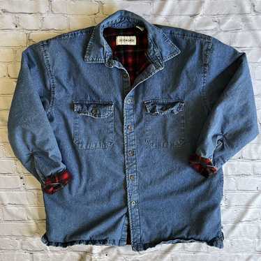 Cody James Cody James Plaid Flannel Lined Denim S… - image 1